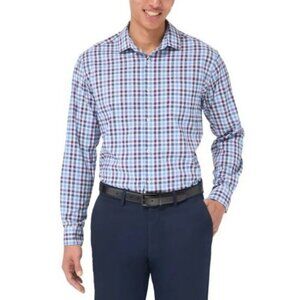NEW Kirkland Signature Men's XL Performance Sport Dress Shirt Plaid